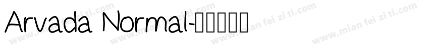 Arvada Normal字体转换
